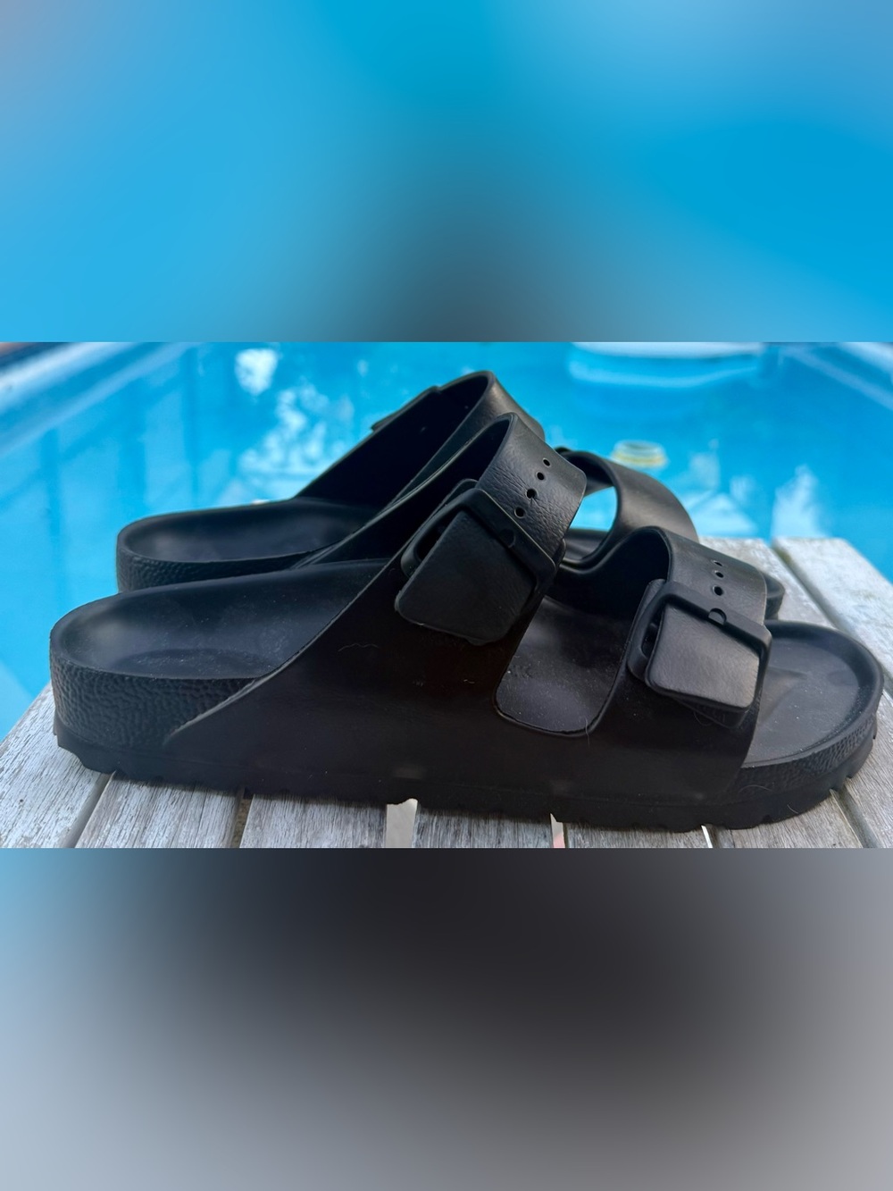 Birkenstock Arizona EVA Black Sandals Sz.41 Ladies 10/Mens 8~BRAND NEW - Picture 7 of 10